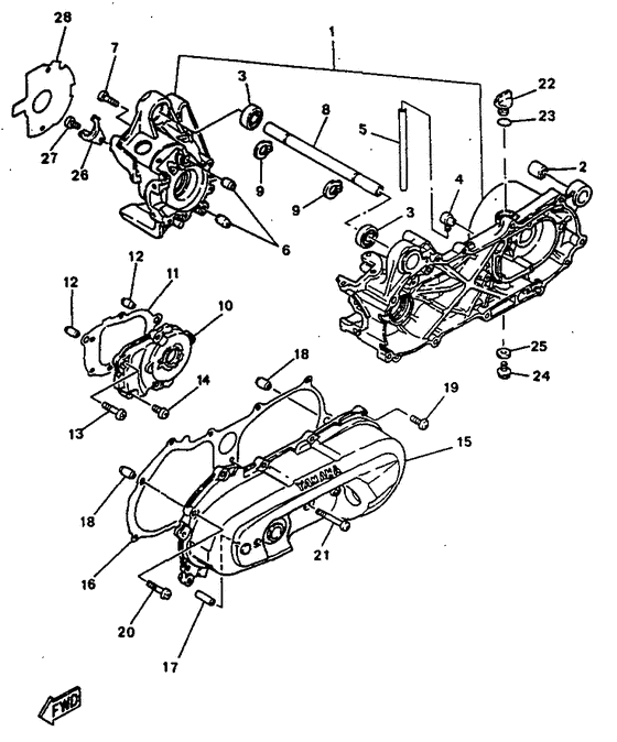 YN50R Картер двигателя