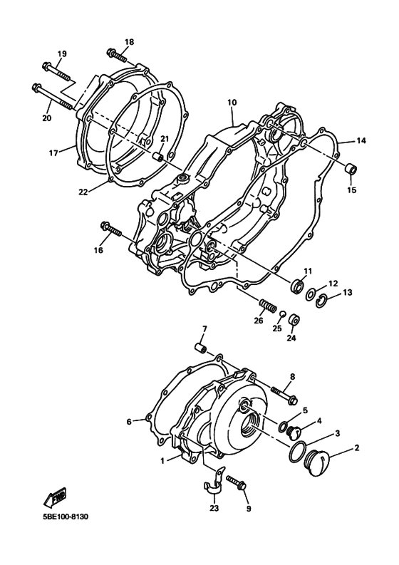 Crankcase cover ass`y  (v