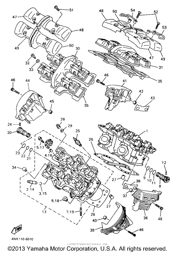 XVZ13LTJC Головка цилиндров