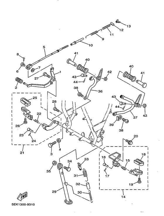 TW125 Stand. footrest