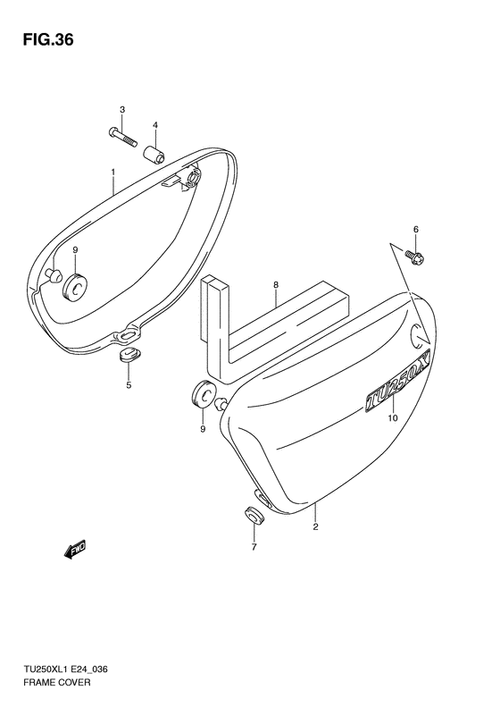 TU250 Обтекатель задний