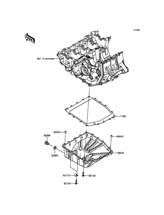 ZX636 Маслянный поддон