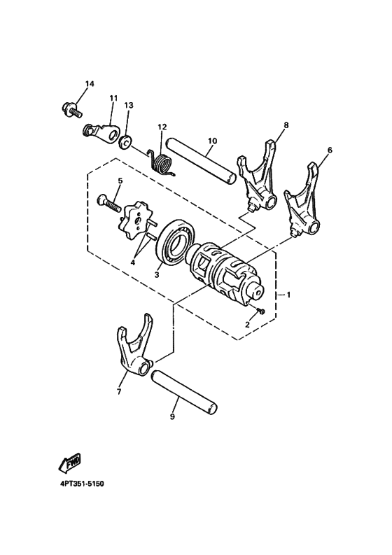 Shift cam & fork