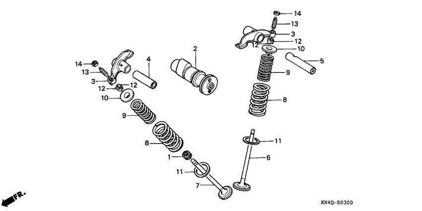 XR100 Распред вал / клапана