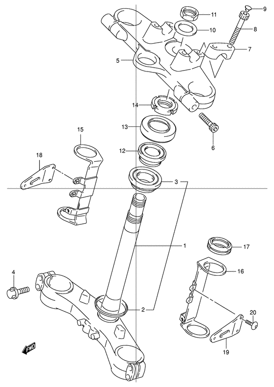 GSF600 Кронштейн передней вилки