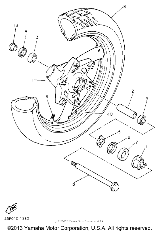 XJ600SEC Переднее колесо