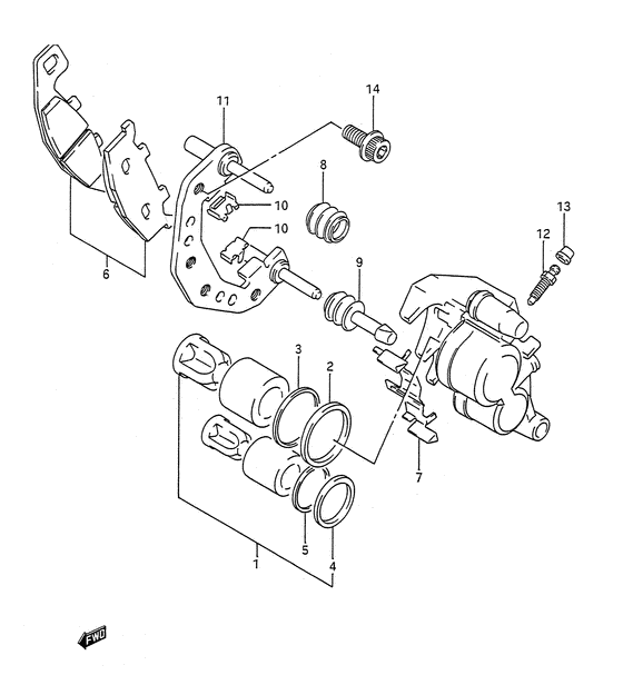 GSF400 Передний суппорт