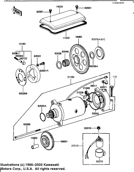 Starter motor/starter clutch