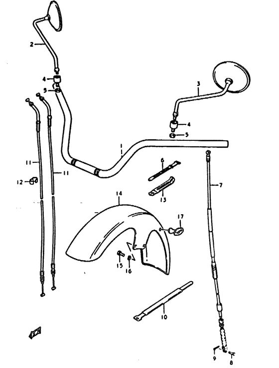 Handlebar - front fender