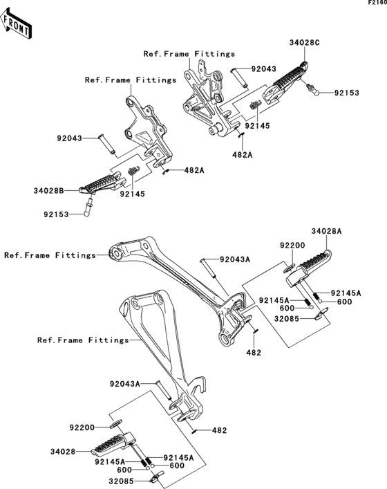 ZX1000 Подножки