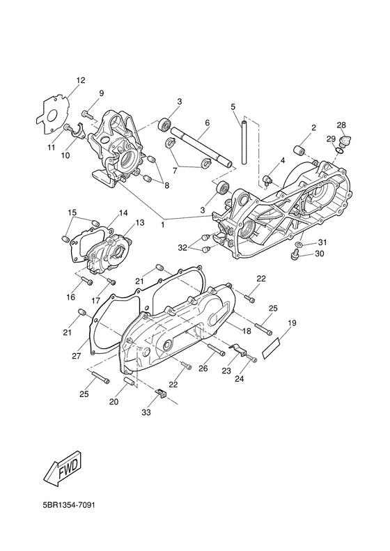 YQ50 Картер двигателя