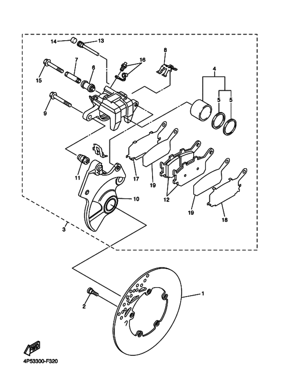 FZ6-SAHG Задний суппорт
