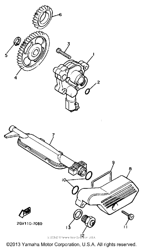 XV535U Масляный насос