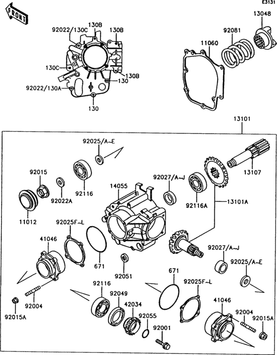 Front bevel gear(1/2)