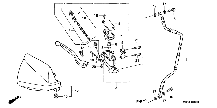 Fr. brake master cylinder