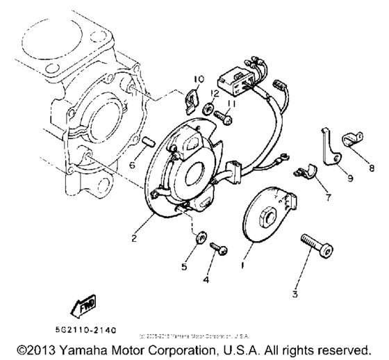 XJ650LK Pickup coil-governor