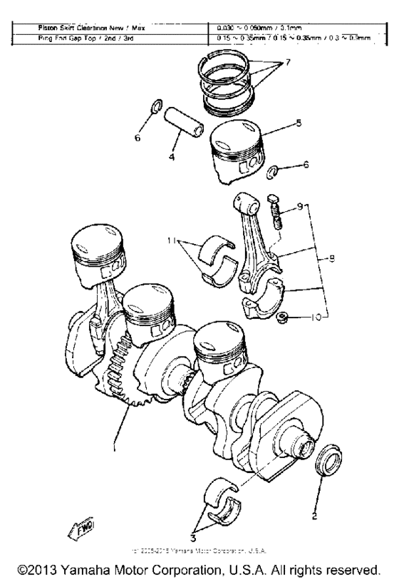 Crankshaft-piston