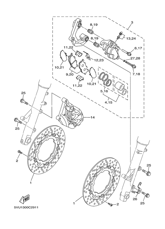 XP500 Передний суппорт