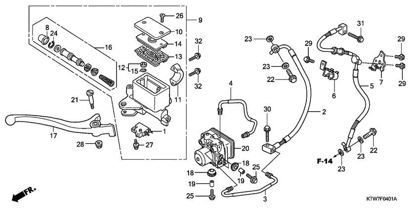 Fr. brake master cylinder