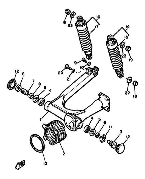 Rear arm. suspension
