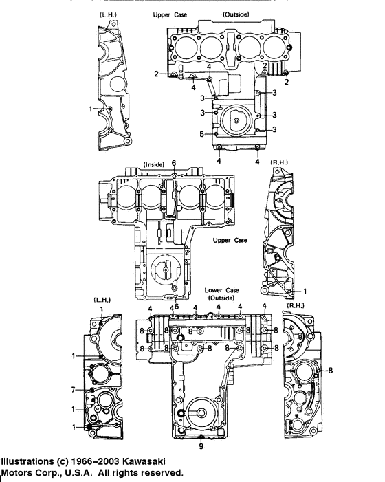 Crankcase bolt & stud pattern