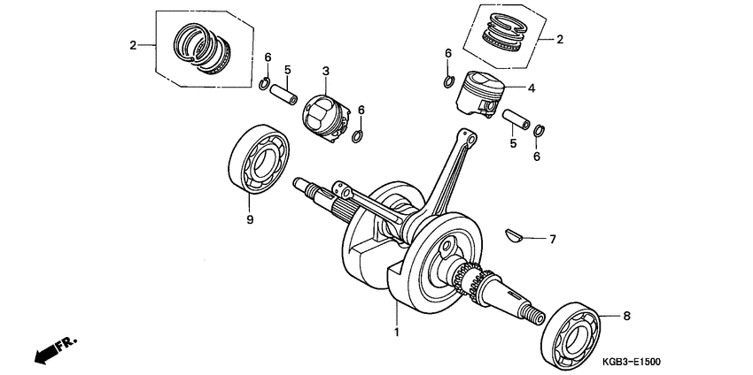 VT125C2 Crankshaft / piston
