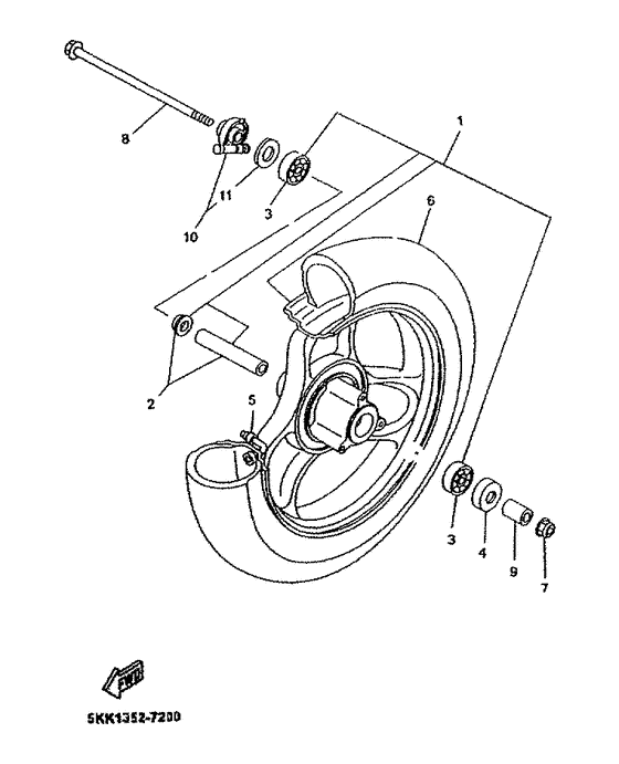 YN50R Переднее колесо