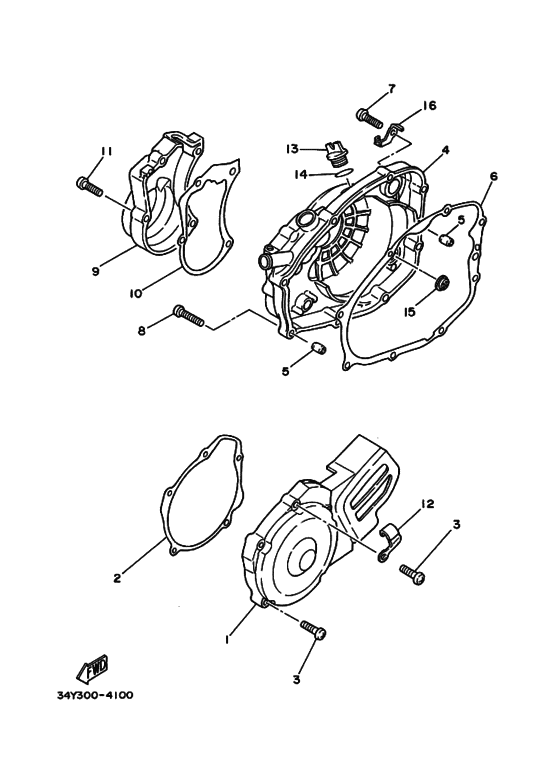 Crankcase cover ass`y  (v