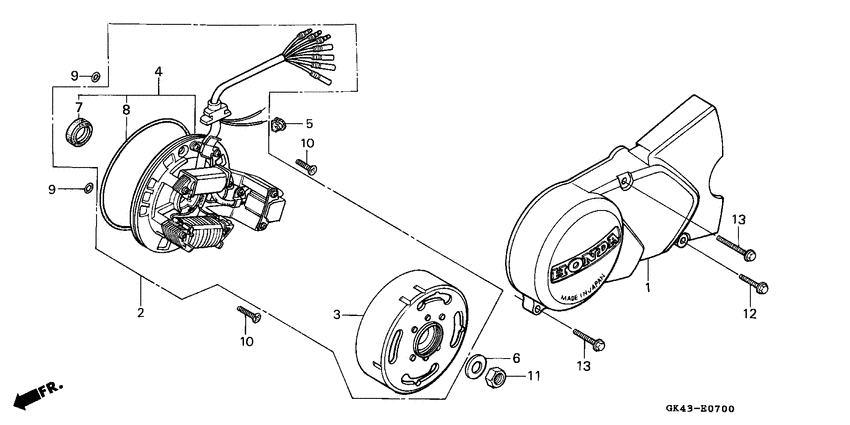 Left crankcase cover/ generator