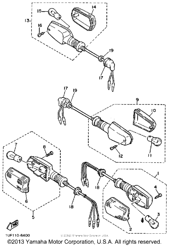 FZX700TC Поворотники