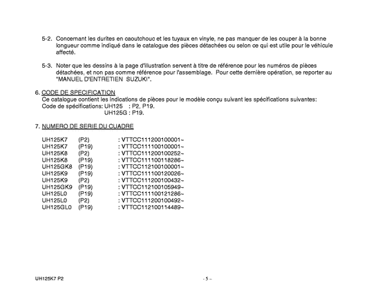 UH125 Catalog preface