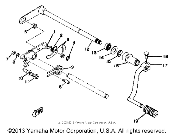 Shift shaft pedal