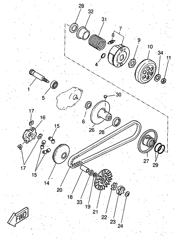 YQ50 Сцепление