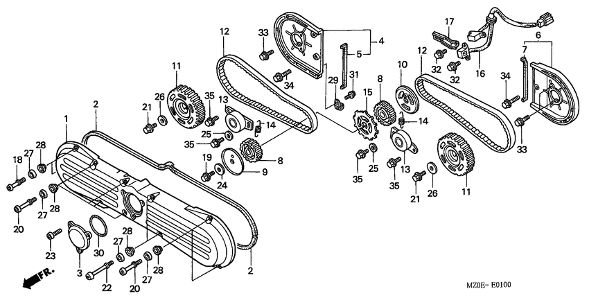 Front cover/timing belt