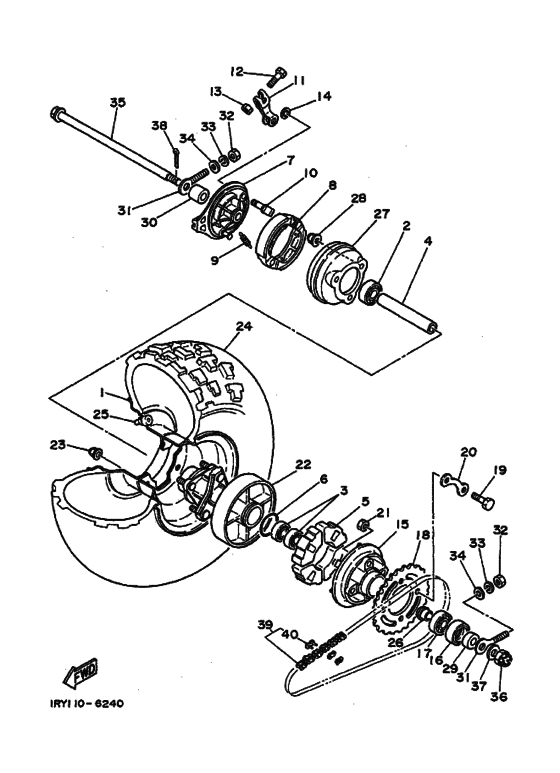 Rear wheel complete assy