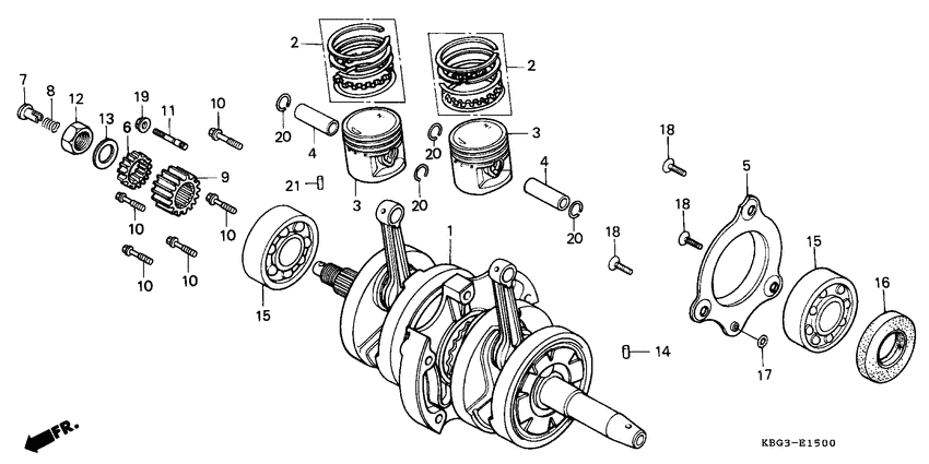 Crankshaft/piston