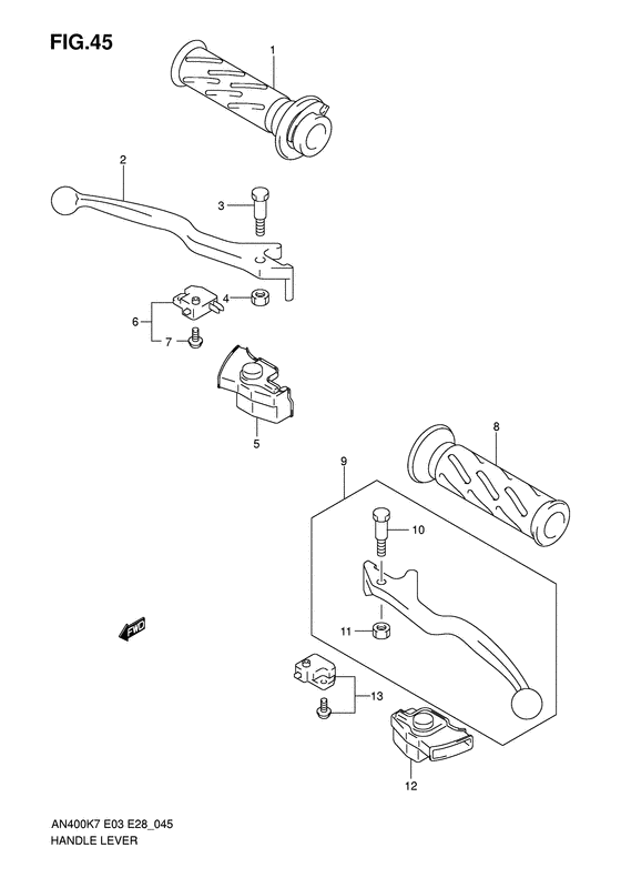 AN400 Рулевой рычаг