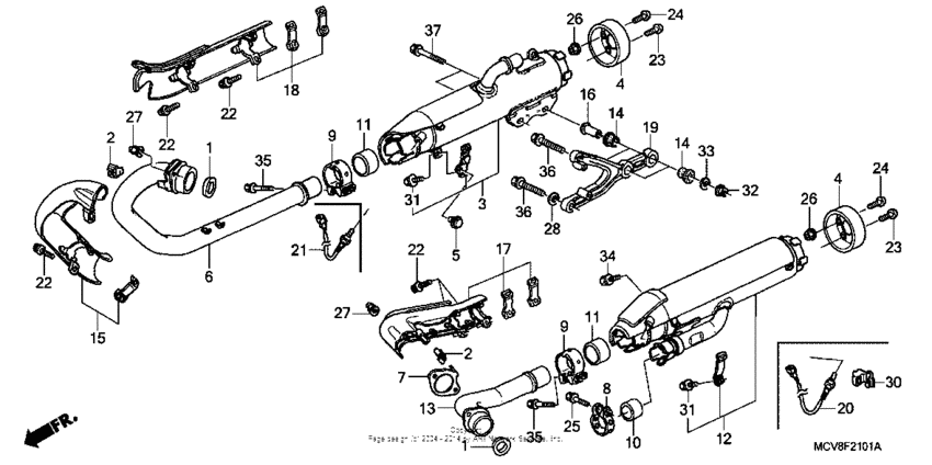 Exhaust muffler (vtx1800n)