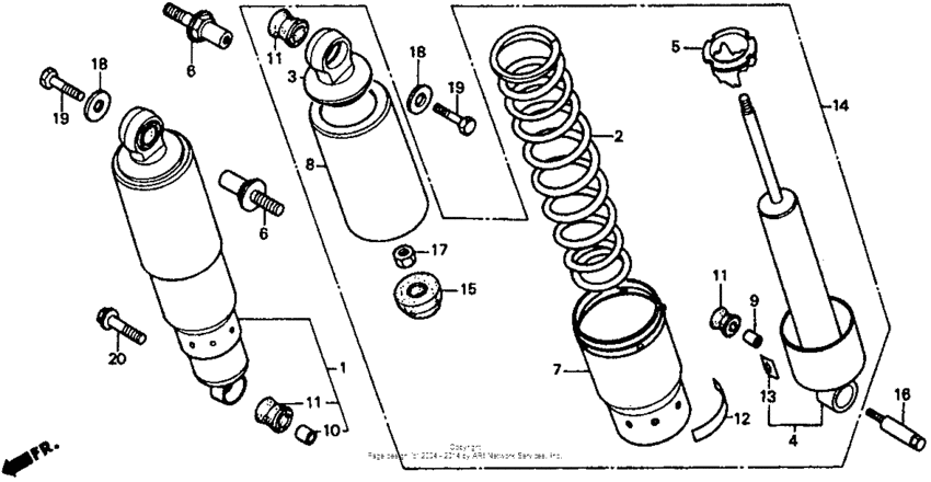 Rear shock asorber