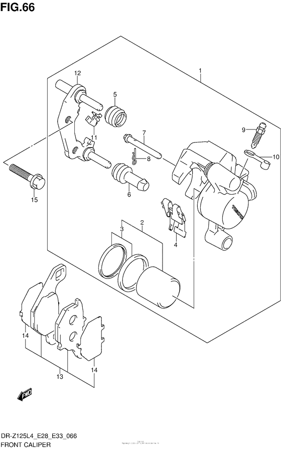 Front Caliper (Dr-Z125Ll4 E28)
