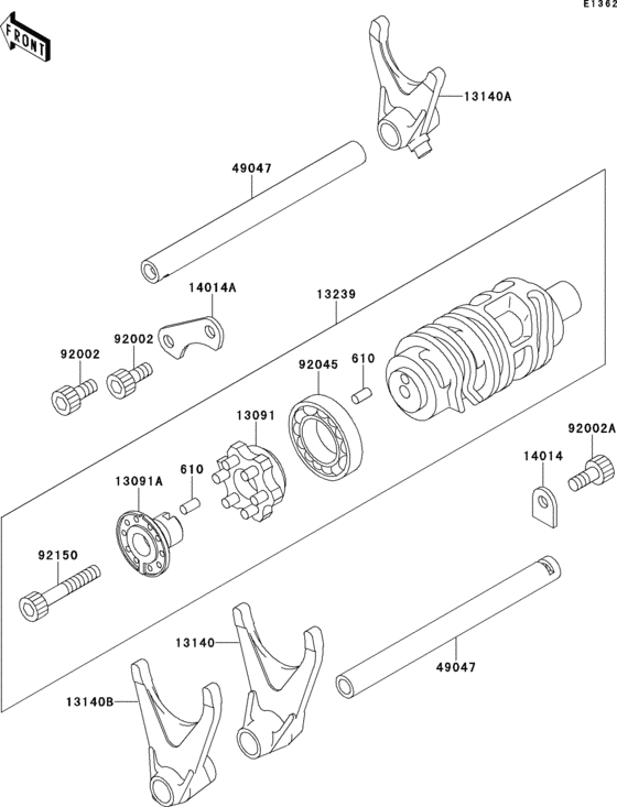 Change drum/shift fork