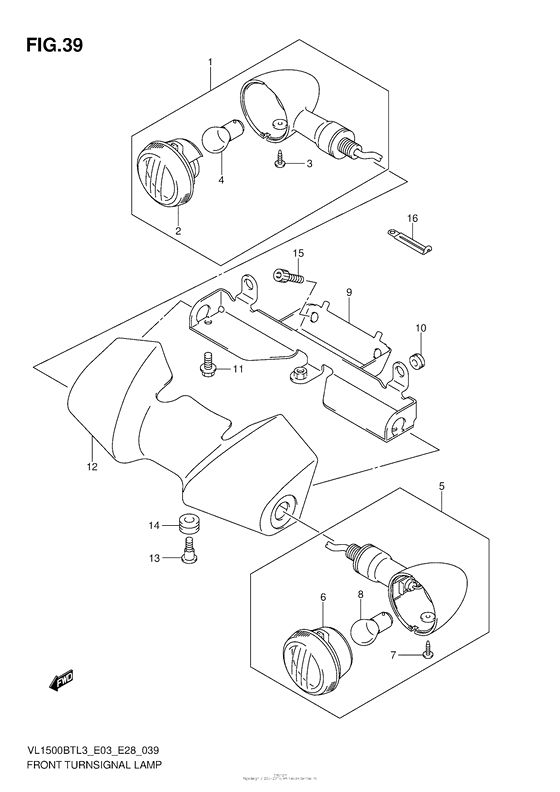 VL1500BT Front Turnsignal Lamp