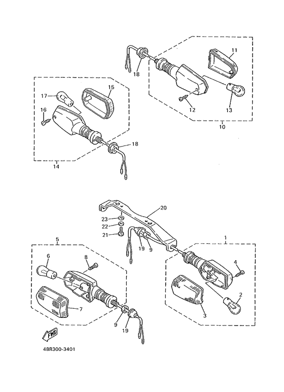 XJ600S Поворотники