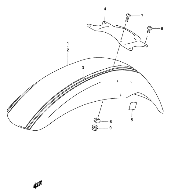 GSX400 Переднее крыло