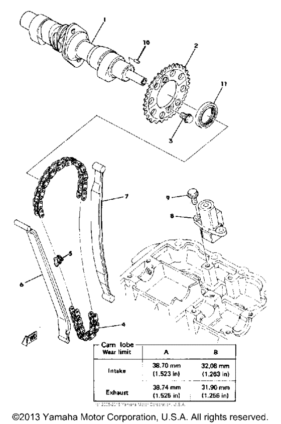 Camshaft - chain tensioner