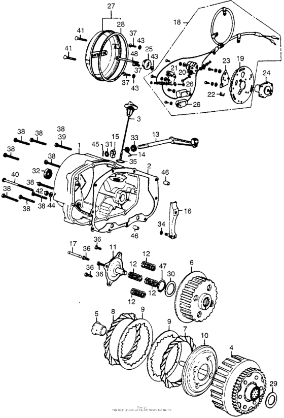 Clutch + crankcase cover
