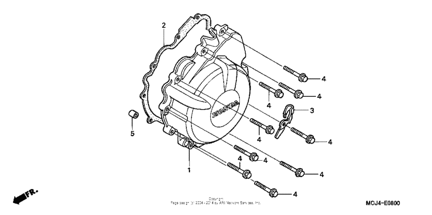 CBR900RR Крышка генератора