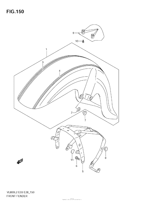 VZ800 Front Fender (Vl800T  E33)