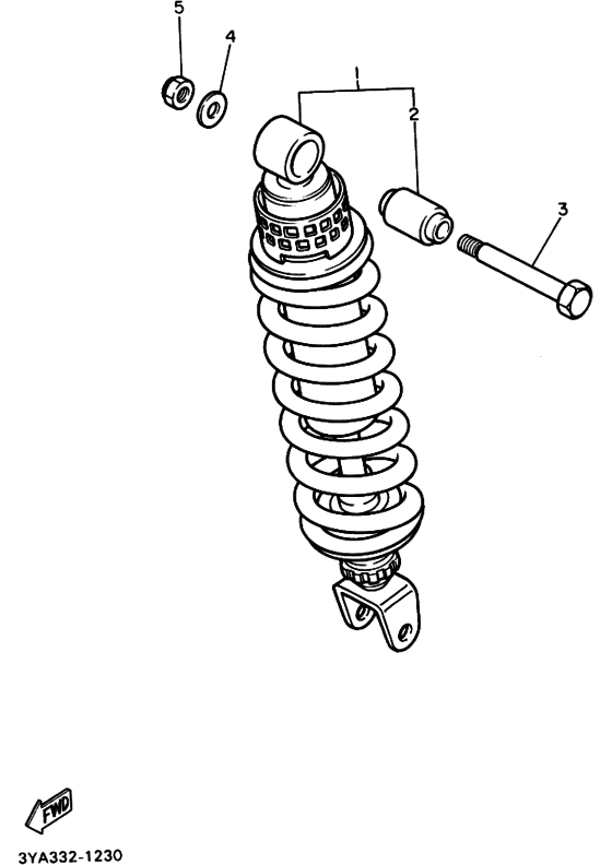 FJ1200 FJ1200E Задняя подвеска