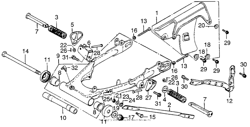 Swingarm + chain case